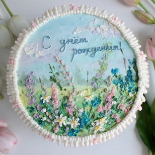 Торт Цветочное поле