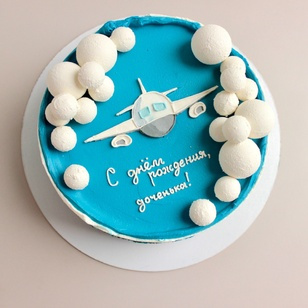 Торт Самолёт и горы
